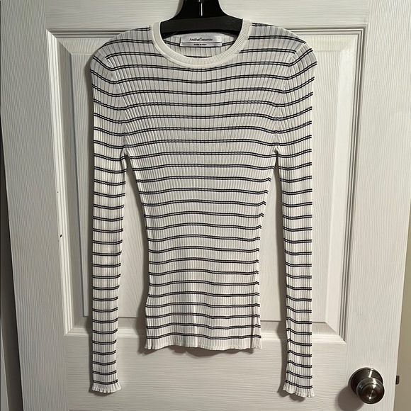 Another Tomorrow Striped Long Sleeve Tee NWOT - Picture 4 of 9